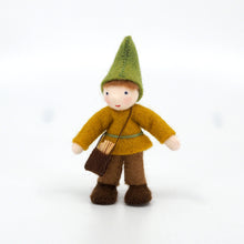 Load image into Gallery viewer, Little Brother Gnome Felted Waldorf Doll - Three Skin Tones