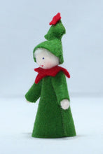 Load image into Gallery viewer, Christmas Tree Prince Felted Waldorf Doll - Four Skin Colors