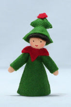 Load image into Gallery viewer, Christmas Tree Prince Felted Waldorf Doll - Four Skin Colors