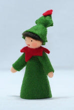 Load image into Gallery viewer, Christmas Tree Prince Felted Waldorf Doll - Four Skin Colors