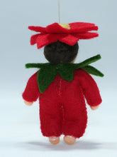 Load image into Gallery viewer, Poinsettia Baby Felted Waldorf Doll