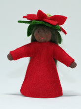 Load image into Gallery viewer, Poinsettia Fairy Felted Waldorf Doll - Two Skin Colors