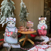 Load image into Gallery viewer, Valentine Mouse Paper Doll Craft Kit