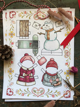 Load image into Gallery viewer, Valentine Mouse Paper Doll Craft Kit