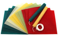 Load image into Gallery viewer, Cozy Christmas Colors Beeswax Candle Making Kit