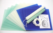 Load image into Gallery viewer, Hanukkah Colors Beeswax Candle Making Kit