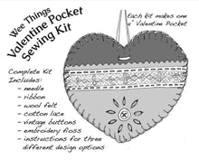 Load image into Gallery viewer, Wee Felt Vintage Valentine Pocket Complete Sewing Kit