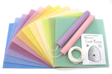 Load image into Gallery viewer, Pastel Rainbow Colors Beeswax Candle Making Kit