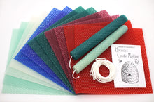 Load image into Gallery viewer, Winter Colors Beeswax Candle Making Kit