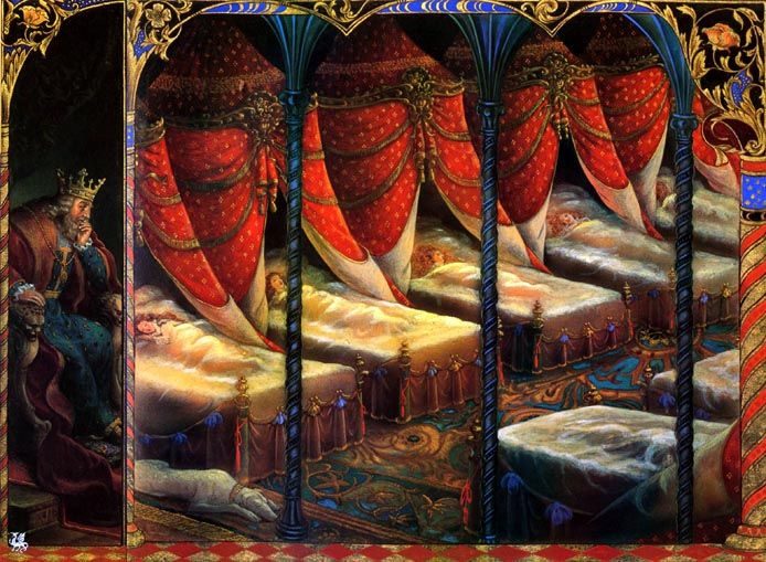 <i>The Twelve Dancing Princesses</i> by Marianna Mayer, illustrated by Kinuko Craft