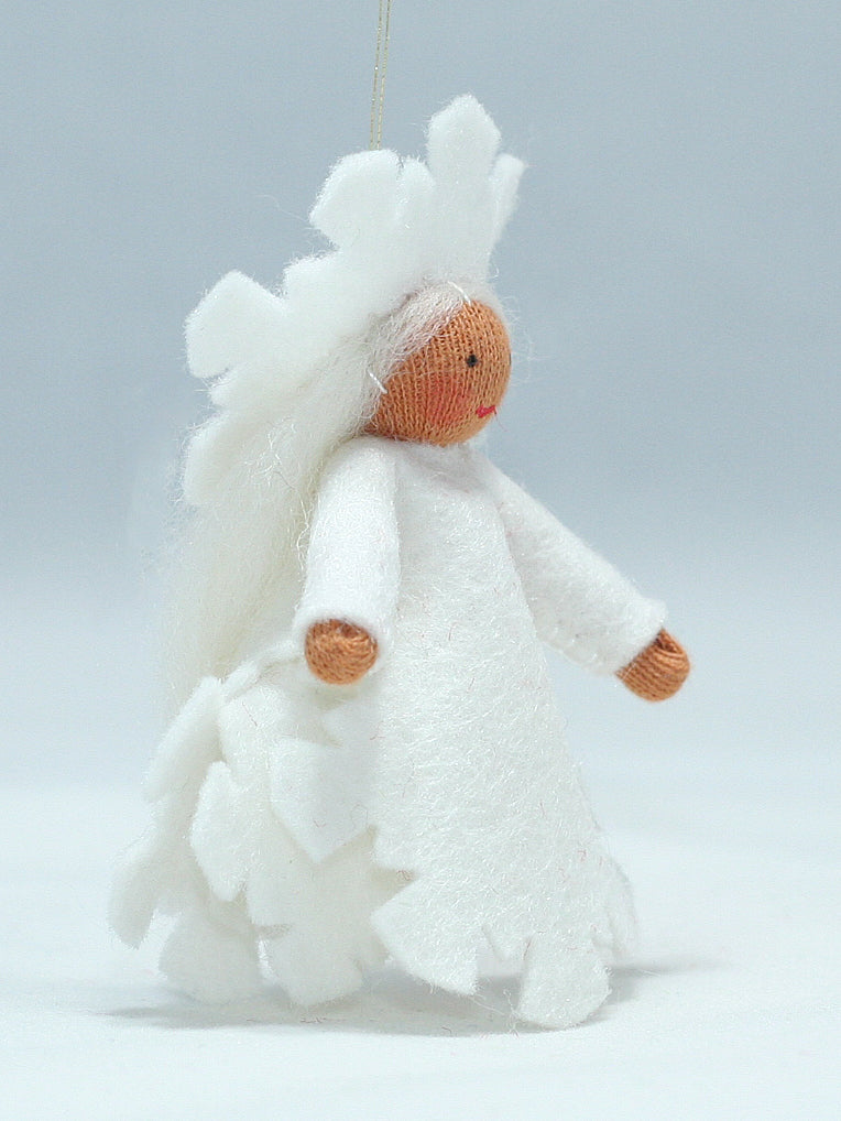 Snowflake Princess Felted Waldorf Doll - Three Skin Tones