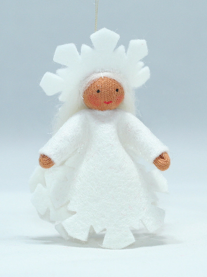 Snowflake Princess Felted Waldorf Doll - Three Skin Tones