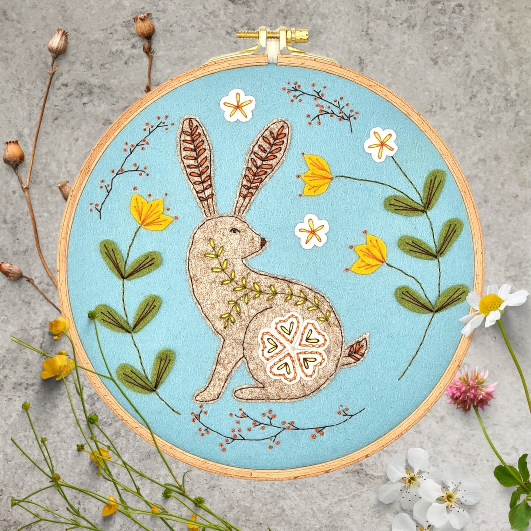 Wild Hare Applique Hoop Craft Kit