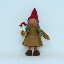 Load image into Gallery viewer, Woodland Gnome Woman Felted Waldorf Doll - Three Skin Tones
