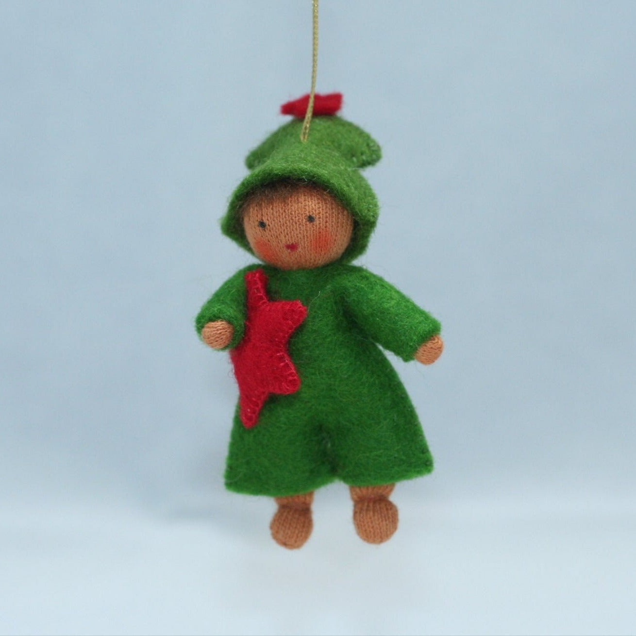 Christmas Tree Baby Fairy Felted Waldorf Doll