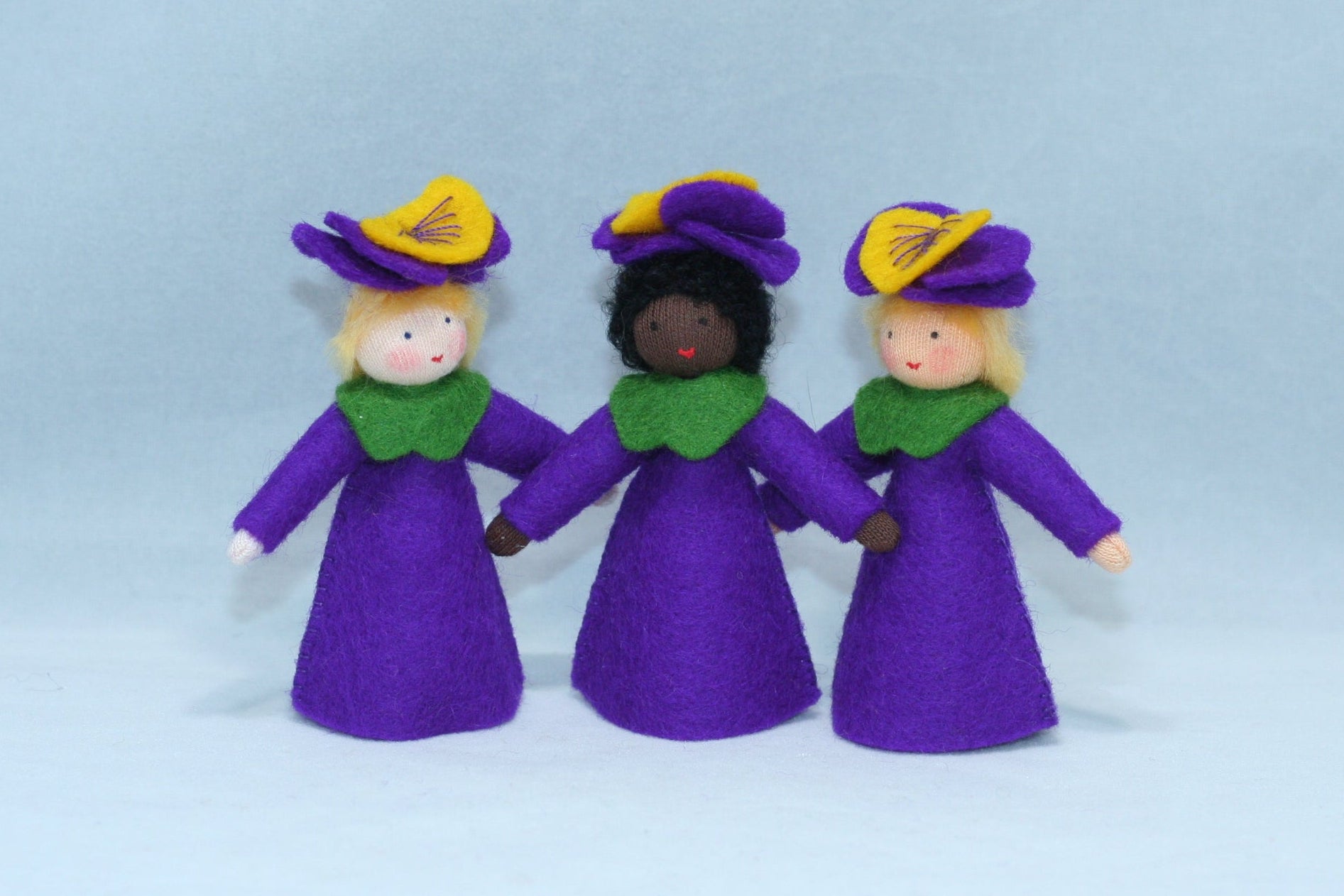 Pansy Fairy Felted Waldorf Doll - Two Skin Colors