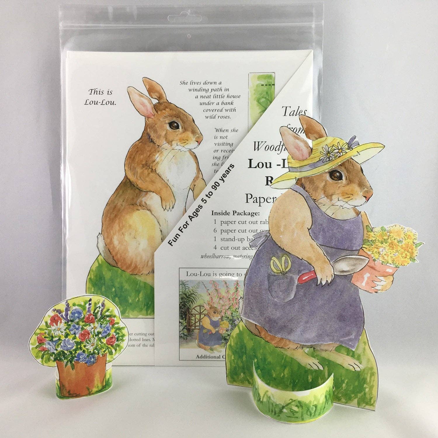 Lou-Lou Rabbit Paper Doll Kit