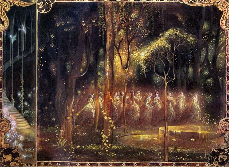 <i>The Twelve Dancing Princesses</i> by Marianna Mayer, illustrated by Kinuko Craft