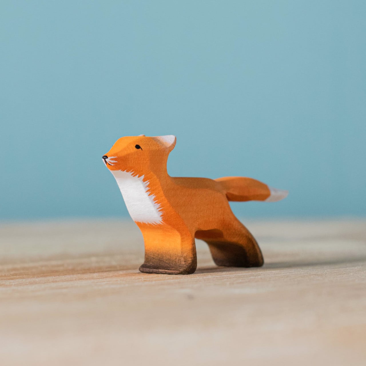 Wooden Curious Fox Cub