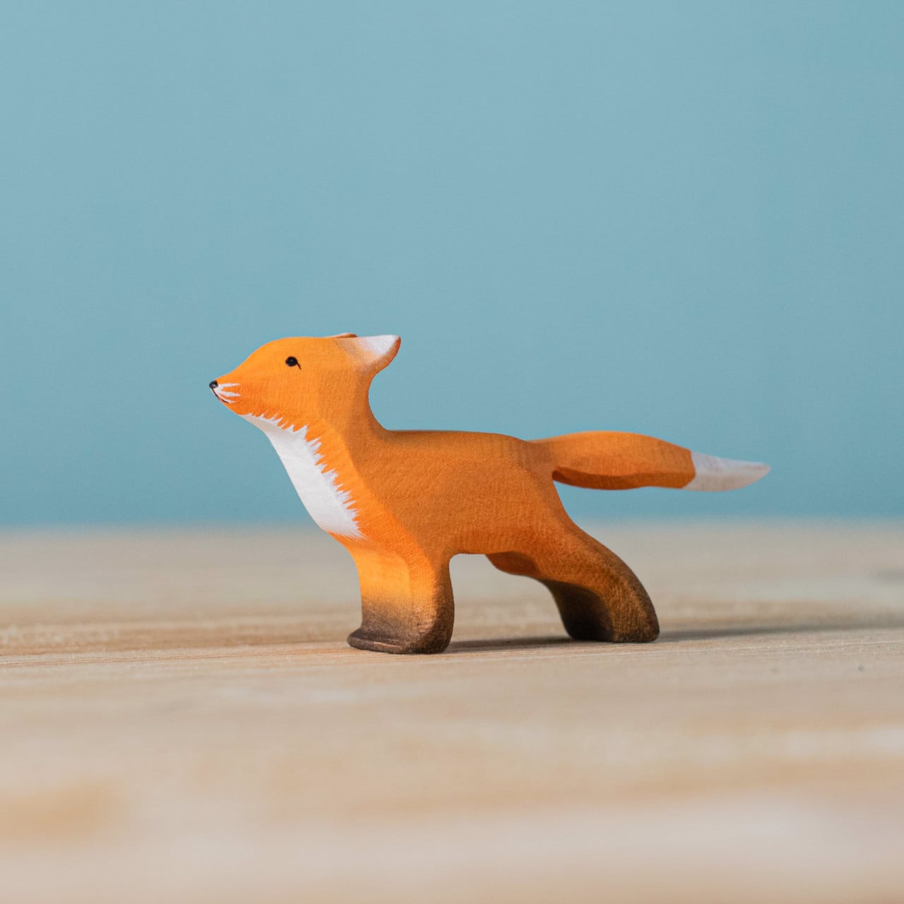 Wooden Curious Fox Cub