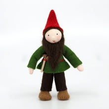 Load image into Gallery viewer, Garden Gnome with Hammer Felted Waldorf Doll
