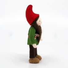 Load image into Gallery viewer, Garden Gnome with Hammer Felted Waldorf Doll
