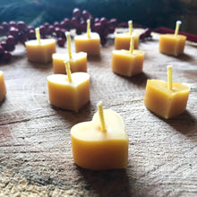 Load image into Gallery viewer, Beeswax Heart Candles (Set of 10)
