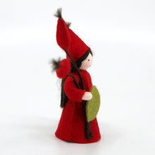 Load image into Gallery viewer, Red Rose Hips Felted Waldorf Doll
