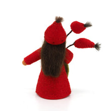 Load image into Gallery viewer, Red Rose Hips Felted Waldorf Doll
