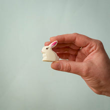Load image into Gallery viewer, Wooden Sitting White Baby Rabbit
