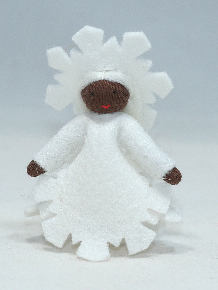 Snowflake Princess Felted Waldorf Doll - Three Skin Tones