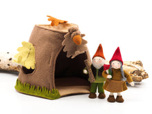 Load image into Gallery viewer, Felted Wool Forest Gnome Stump
