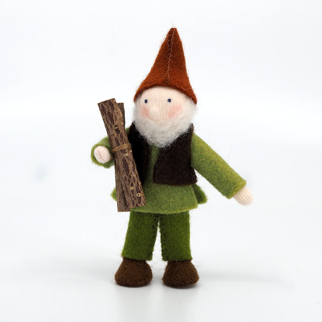 Woodsman Gnome Felted Waldorf Doll - Three Skin Tones