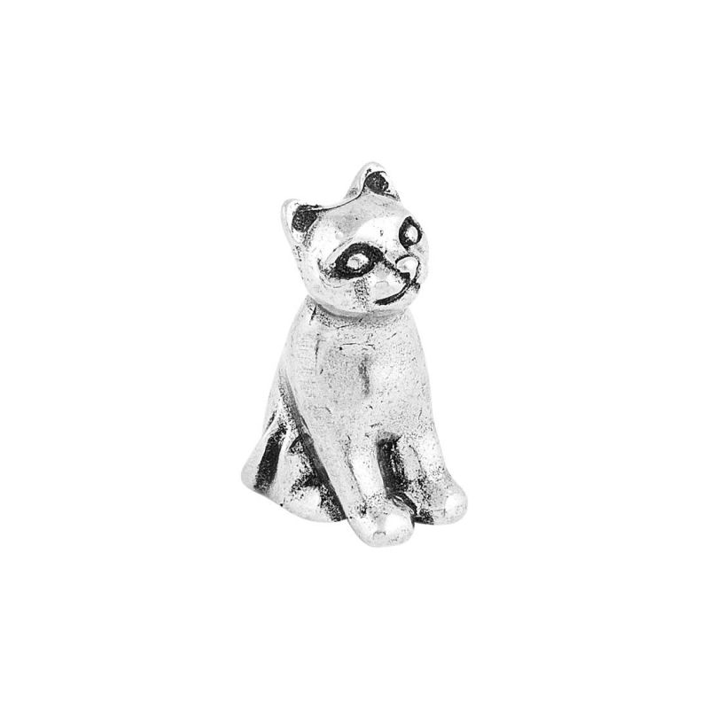 Pewter Cat Netsuke