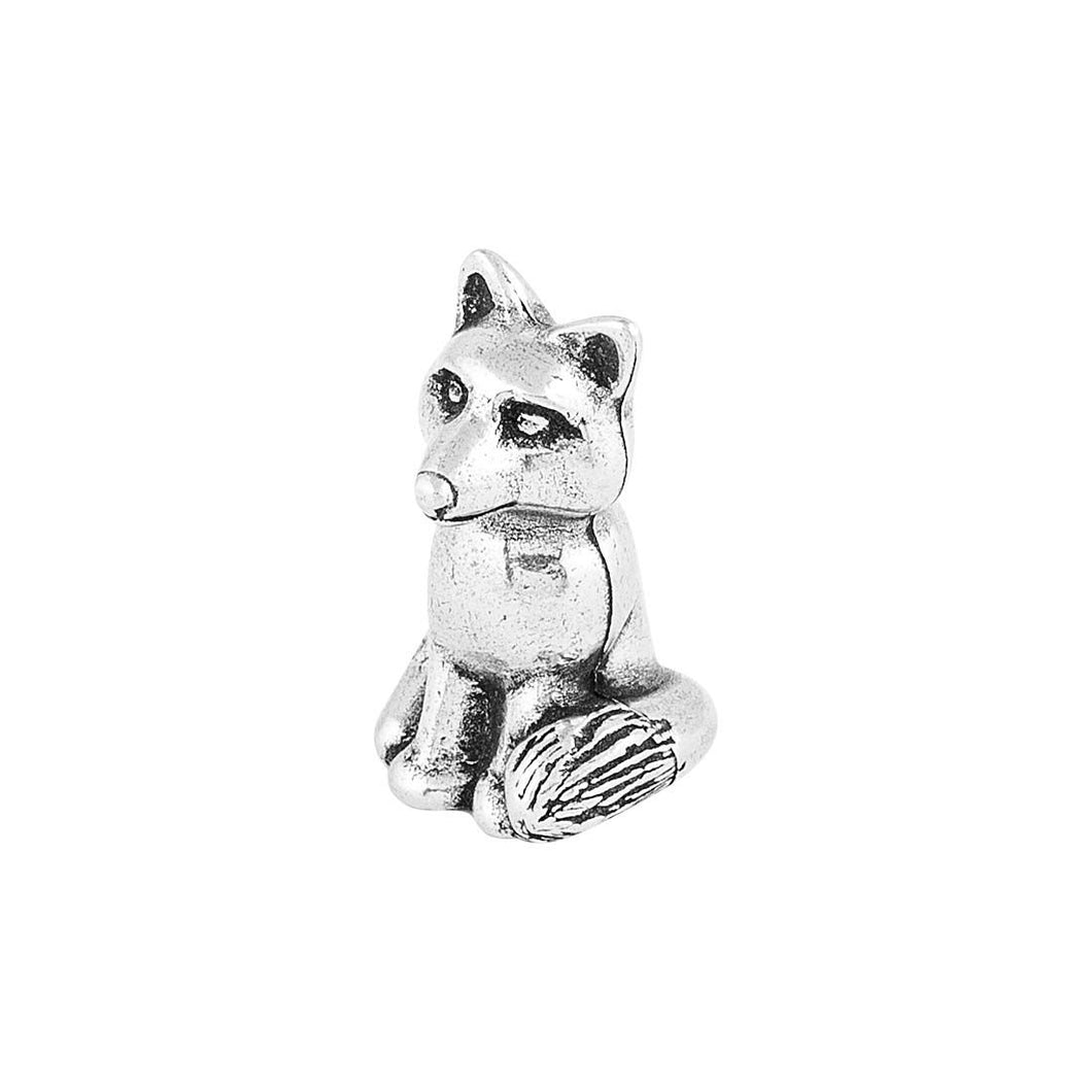 Pewter Fox Netsuke