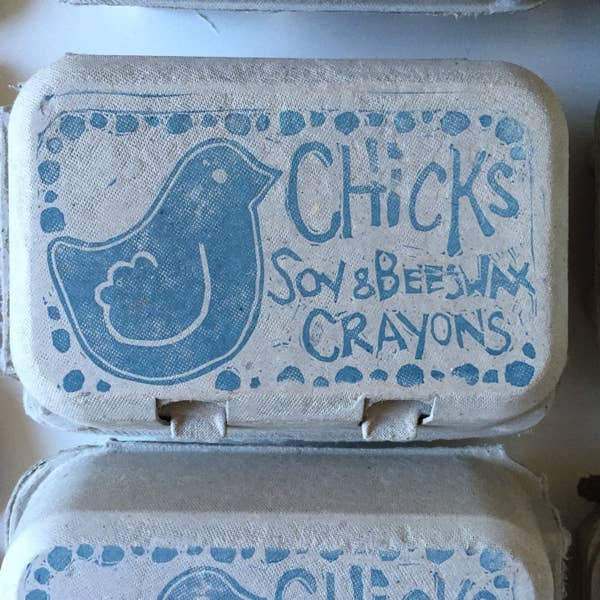 Beeswax and Soy Chick Crayons - Set of 6