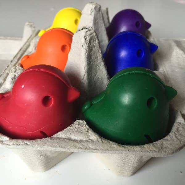 Beeswax and Soy Chick Crayons - Set of 6