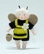 Load image into Gallery viewer, Bee Baby Girl Felted Waldorf Doll
