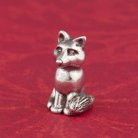 Pewter Fox Netsuke