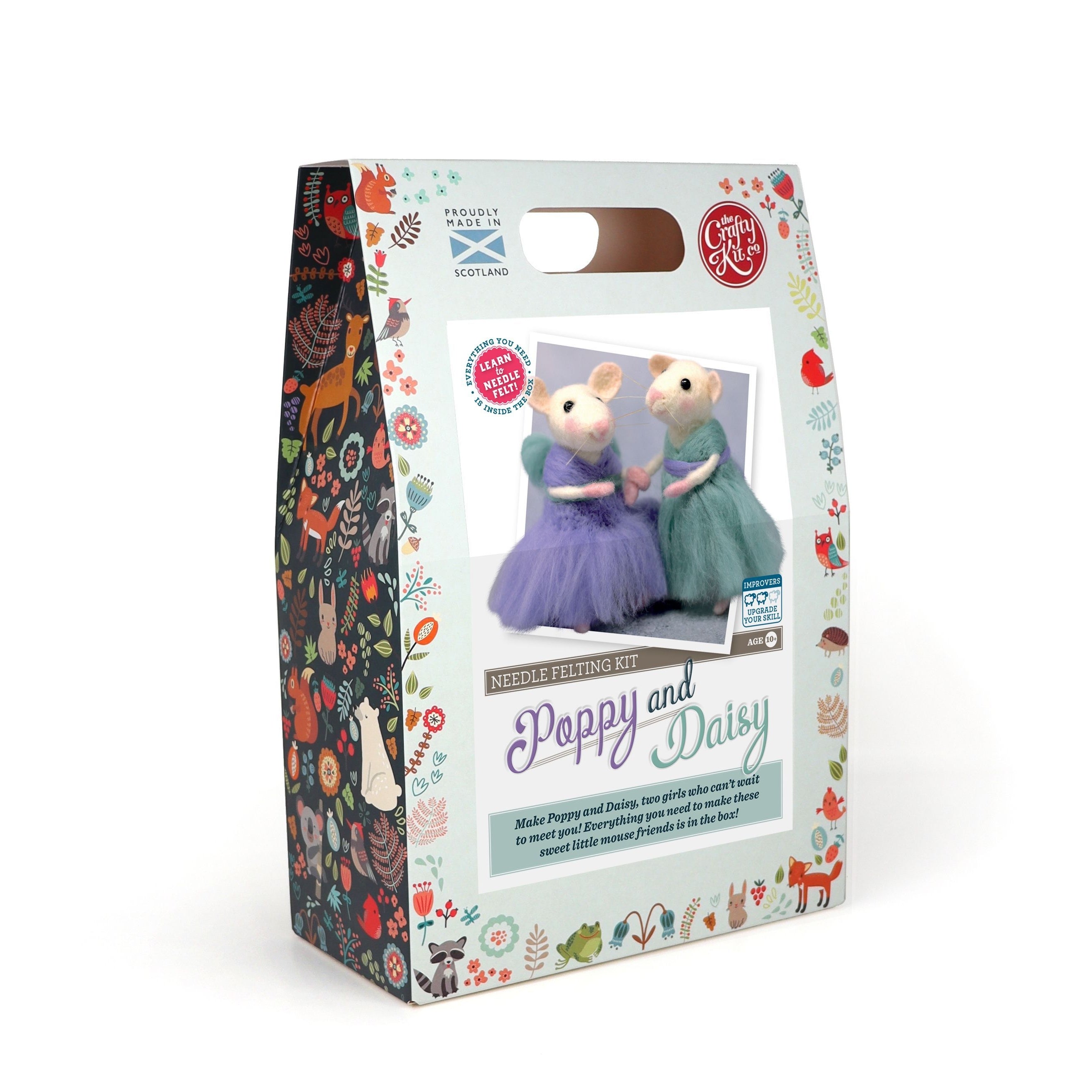 Poppy and Daisy Mice Needle Felting Kit