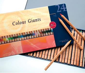 24 Color Giant Pencils plus Splender in a Tin