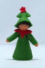 Load image into Gallery viewer, Christmas Tree Prince Felted Waldorf Doll - Four Skin Colors
