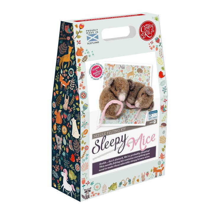 Sleepy Mice Needle Felting Kit
