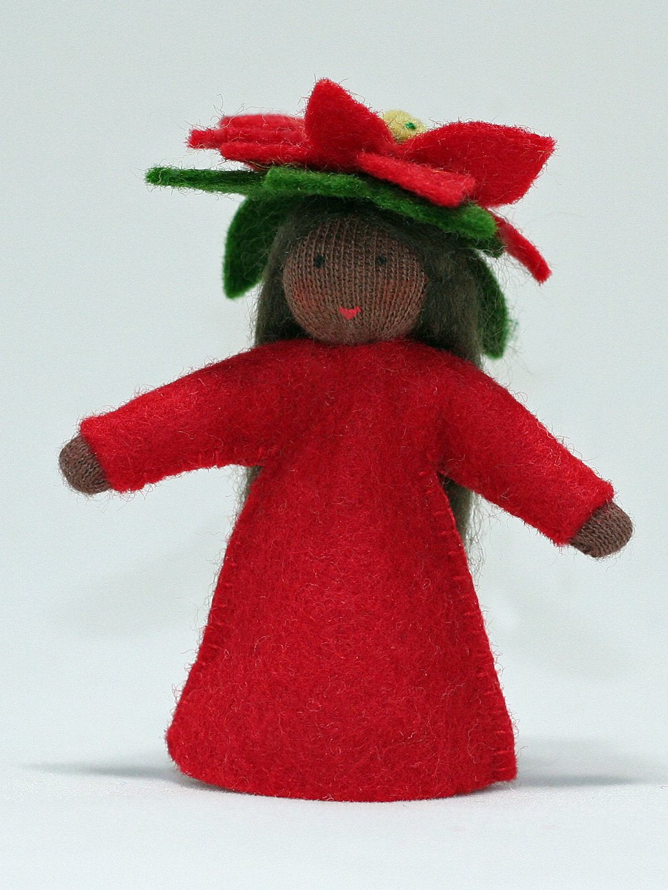 Poinsettia Fairy Felted Waldorf Doll - Two Skin Colors