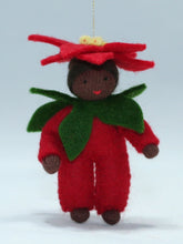 Load image into Gallery viewer, Poinsettia Baby Felted Waldorf Doll
