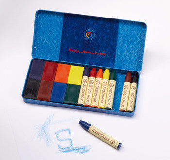 Stockmar 8 Stick & 8 Block Crayons in Tin