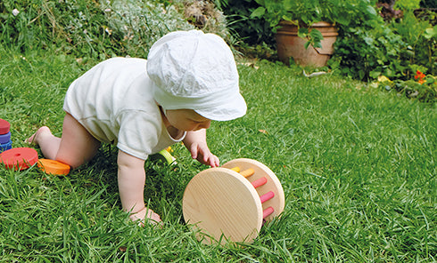 Grimm's Extra Large Rolling Rainbow Wheel with Bell