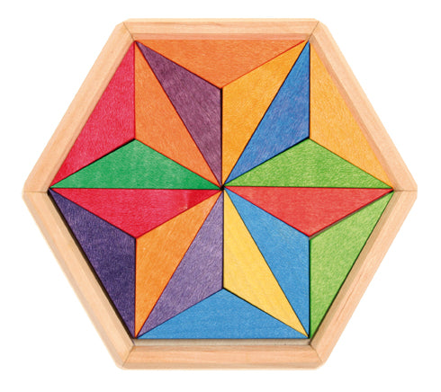 Grimm's Rainbow Wooden Star Puzzle