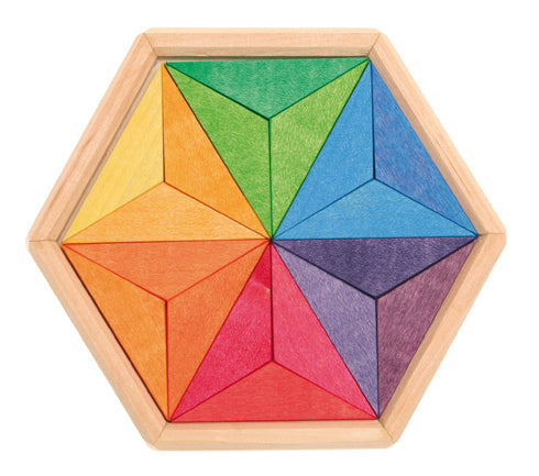 Grimm's Rainbow Wooden Star Puzzle