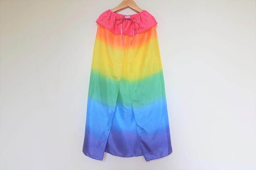 Rainbow Silk Cape